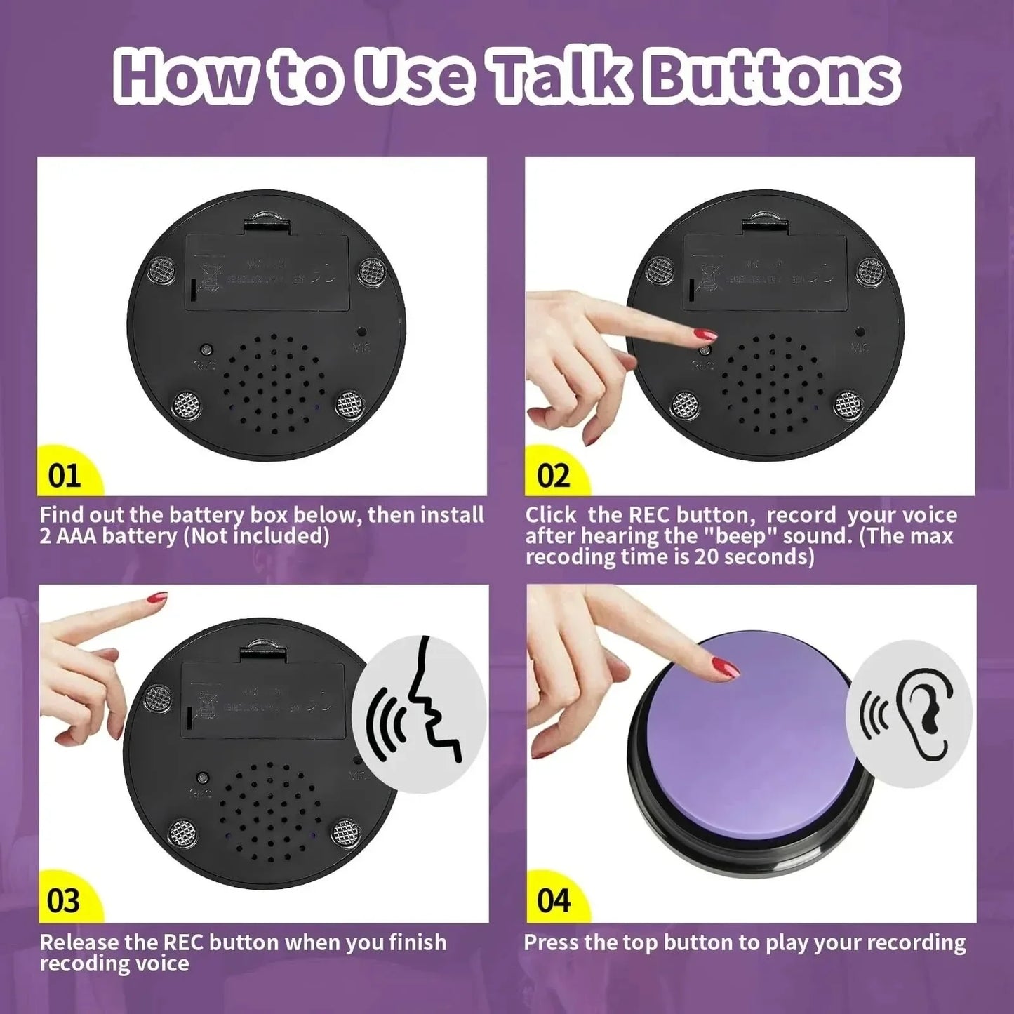 North Hound Co. Speech Training Buttons